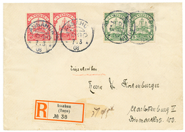 855 "ASSAHUN" : 1908 5pf(x2) + 10pf(x2) Canc. ASSAHUN On REGISTERED Envelope To GERMANY. Scarce. Vf. - Other & Unclassified