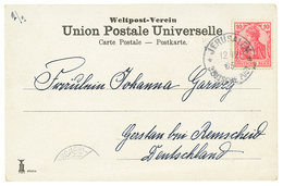 860 PALESTINE - MITLAUFER : 1905 GERMANIA 10pf Canc. JERUSALEM On Card To GERMANY. Superb. - Autres & Non Classés