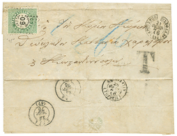 862 "CONSTANTINOPLE - GREEK P.O" : 1876 GREECE POSTAGE DUES 60L Canc. 95 (CONSTANTINOPLE) On Entire Letter From GREECE T - Sonstige & Ohne Zuordnung