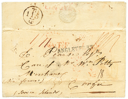 863 1819 ANGLETERRE + A.T.F Red On Entire Letter From LONDON To CORFU IONIAN ISLANDS. Vf. - Autres & Non Classés