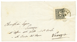 870 LOMBARDO-VENETIA : 1859 3 SOLDI (n°29) Canc. VENEZIA On Local Entire Letter. Signed AVI. Vvf. - Non Classificati