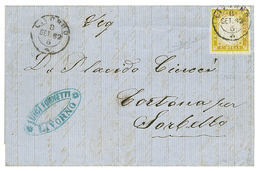 883 1862 10c Oliva Chiaro (n°14Db) With 4 Large Margins Canc. LIVORNO On Cover To SORBELLA. RAYBAUDI Certificate (1979). - Unclassified