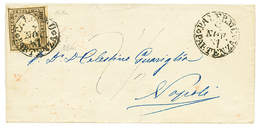 887 SICILY 1861 SARDINIA 10c(n°14Ca) Canc. PALERMO On Cover To NAPOLI. Vvf. - Non Classés