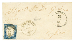 897 1857 20c (n°15A) Canc. BENETUTTI + BONO On Cover To CAGLIARI. RARE (Sass. R1). Vf. - Ohne Zuordnung