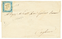 899 S."LUSSURGIO" 1857 SARDINIA 20c(n°15) Canc. S.LUSSURGIO On Cover To CAGLIARI. Sass. = 1350€. Vf. - Non Classés