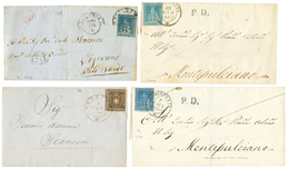 920 TOSCANY : 1853/60 Lot 4 Covers. High Catalogue Value. F/Vf. - Non Classés