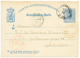 931 1877 P./Stat 12 1/2c Canc.LUXEMBOURG To ENGLAND With LONDON Arrival Cachet. Superb. - Altri & Non Classificati