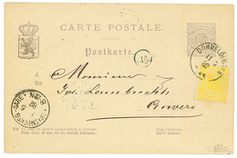 935 1882 P./Stat 5c Grey + 5c Yellow Canc. DOMMELDINGEN To BELGIUM. Signed GOEBEL. Vvf. - Other & Unclassified