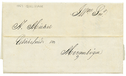 949 MOZAMBIQUE - QUILIMANE" : 1859 Entire Letter Dalelined "QUELIMANE 31 Aout 1859" To MOZAMBIQUE. Rare Internal Mail At - Sonstige & Ohne Zuordnung