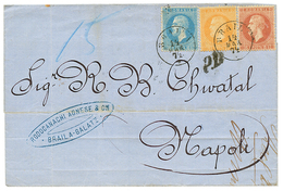 955 1874 10B + 15B + 25B Canc. BRAILA On Cover To NAPOLI (ITALY). Vvf. - Other & Unclassified