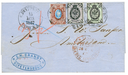 959 1867 3k + 5k+ 10k Canc. ST PETERSBURG On Cover To AMSTERDAM (NETHERLANDS). Vvf. - Other & Unclassified