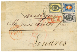 961 1869 20k + 1k+ 5k Canc. TAGANROG On Entire Letter To ENGLAND. Vf. - Altri & Non Classificati