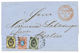 963 1869 1k + 3k+ 10k Canc. RIGA On Entire Letter To BERLIN (GERMANY). Superb. - Altri & Non Classificati