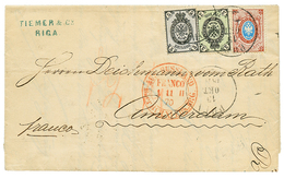 967 1870 3k+ 5k+ 10k Canc. RIGA On Entire Letter From RIGA To AMSTERDAM (NETHERLANDS). Vf. - Autres & Non Classés