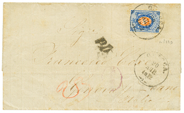 972 1872 20k (wmk Vertical) Verticaly Laid Canc. ODESSA On Cover To GENOVA ITALY. Scarce. VF. - Altri & Non Classificati