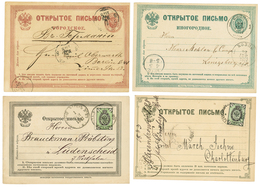 978 RUSSIA - 1877/83 Lot 4 Different POSTAL STATIONERY To GERMANY. Vvf. - Sonstige & Ohne Zuordnung