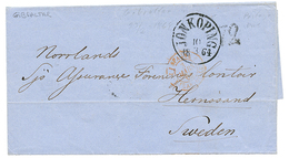 1010 1864 JONKOPING + "72" TAX Marking On Entire Letter From GIBRALTAR To HERNOSAND SWEDEN. Vf. - Other & Unclassified