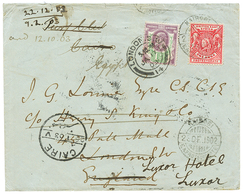 1020 "BEA Via GB To LUXOR HOTEL (EGYPT) ": 1902 1a Canc. NAIROBI On Envelope To ENGLAND Redirected With GB 1 1/2d Canc.  - Other & Unclassified