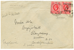 1024 SOMALILAND : 1919 6c + 4c On 6c Canc. KISMAYU E.A On Envelope To ENGLAND. KISMAYU Was In JUBA Province And Was Inco - Autres & Non Classés