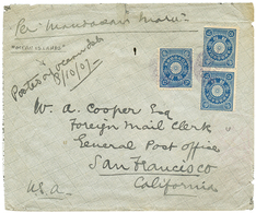 1053 "OCEAN ISLANDS Via JAPANESE Paquebot " : 1907 JAPAN 10s(x3) + "POSTED At OCEAN ISLDS 8/10/07" Manuscrit + "Per MAND - Other & Unclassified