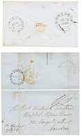 1069 2 Covers : 1848 MONEAGUE Cds On Cover To LONDON & 1853 ANNOTTO-BAY Cds Cover To LONDON. Vf. - Other & Unclassified