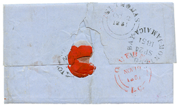 1073 "MONTEGO-BAY Via ST THOMAS To CANADA" : 1851 JAMAICA PAID Red On Entire Letter Datelined "PROVIDENCE ESTATE ST JAME - Sonstige & Ohne Zuordnung