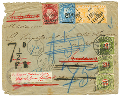 1104 1901 1p+ 2d(x2)+ 2 1/2d + ST HELENA On Envelope To SWITZERLAND Taxed On Arrival With 5c+ 20c+ 50c POSTAGE DUES Canc - Other & Unclassified