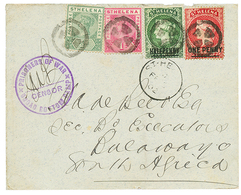 1105 1902 1/2d+ 1d+1/2d On 6d+ 1d On 6d + ST HELENA + PRISONERS OF WARBROAD BOTTOM CAMP CENSOR On Cover(FRONT Only) To S - Altri & Non Classificati