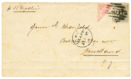 1114 1893 TONGA Bisect 1d + 2d On Envelope From HAAPA To NEW ZEALAND. Scarce. Vf. - Altri & Non Classificati