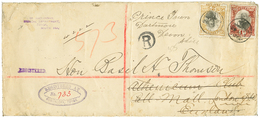 1115 TONGA : 1905 1 SHILLING(rare) + 2d Canc. NUKUALOFA On REGISTERED Envelope From MEDICAL DEPARTMENT To ENGLAND. Rare  - Altri & Non Classificati