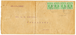 1116 1910 NEW ZEALAND 1/2d(x4) Canc. NUKUALOFA TONGA + "S.S ATUA" On Envelope To TONGATABU. Scarce. Vf. - Sonstige & Ohne Zuordnung