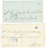 1120 1842 Superb Lot Of 2 Entire Letters From RIO DE JANEIRO With Nice Marking To PORTUGAL. Vvf. - Sonstige & Ohne Zuordnung