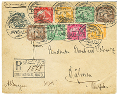 1158 1907 Superb REGISTERED Envelope From CONTINENTAL HOTEL To GERMANY. Scarce. Vvf. - Andere & Zonder Classificatie