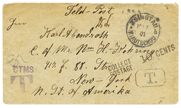 1193 1901 USA POSTAGE DUE 10c Canc. NEW YORK On Reverse Of Military Envelope(FELD-POST) From TSINGTAU KIAUTSCHOU To USA. - Sonstige & Ohne Zuordnung