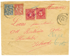 1194 1902 FRANCE 10c + 25c Canc. TRIGNAC On Envelope(small Fault) To HONOLULU HAWAÏ Taxed On Arrival With US POSTAGE DUE - Altri & Non Classificati