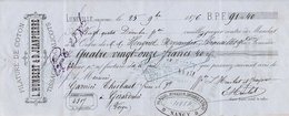 Bon à Payer 1876 Filature Tissage Humbert Jeanpierre Lunéville Pour Henquel Renaudin Drouailles - 1800 – 1899