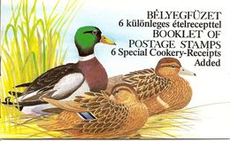HUNGARY, Booklet 5/6 1988, Ducks (with Recipes) - Markenheftchen