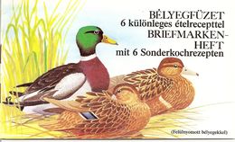 HUNGARY, Booklet 7/8, 1989, Ducks (with Recipes), With Overprint - Markenheftchen