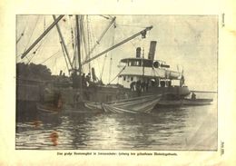 Das Große Bootsunglueck In Swinemuende: Hebung Des Gefundenen Motorsegelboots  / Druck, Entnommen Aus Zeitschrift / 1913 - Bücherpakete