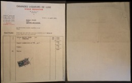 Vieux Moustier WASSY Haute Marne 52 Pour Lanques à Madame Dubart Facture De 1951 Bon état Général Mais Trous D’épingle E - Wassy