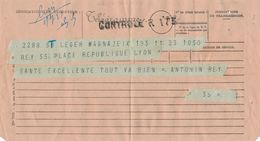 Griffe " CONTROLE R 175 3" Sur Télégramme St LEGER MAGNAZEIX  HAUTE VIENNE - Telegraph And Telephone
