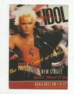 Cp , Spectacle , Artiste , Musique & Musiciens, BILLY IDOL , Chanteur De Rock Britannique , Ed. Underground, Vierge - Music And Musicians