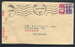 Afrique Du Sud - Enveloppe De Johannesburg Pour La Suisse Avec Contrôle Postal- Ref J 103 - Brieven En Documenten