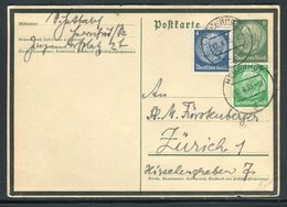 Allemagne - Entier Postal + Complément De Herrnhut Pour La Suisse En 1935 - Ref J 109 - Cartes Postales