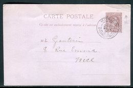 Monaco - Entier Postal ( Petite Pli En Haut à Droite ) Pour Nice En 1890 - Ref J 112 - Postal Stationery