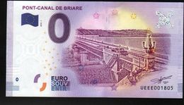 France - Billet Touristique 0 Euro 2018 N° 1805 , Date D'anniversaire  (UEEE001805/5000) - PONT-CANAL DE BRIARE - Pruebas Privadas