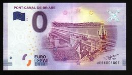 France - Billet Touristique 0 Euro 2018 N° 1807 , Date D'anniversaire  (UEEE001807/5000) - PONT-CANAL DE BRIARE - Privatentwürfe