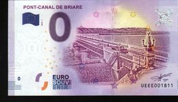 France - Billet Touristique 0 Euro 2018 N° 1811 , Date D'anniversaire  (UEEE001811/5000) - PONT-CANAL DE BRIARE - Essais Privés / Non-officiels