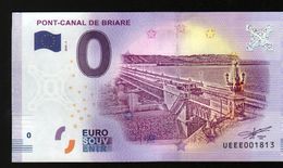 France - Billet Touristique 0 Euro 2018 N° 1813 (UEEE001813/5000) - PONT-CANAL DE BRIARE - Essais Privés / Non-officiels