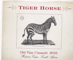 Etiquette Vin Tiger Horse Afrique Du Sud 2016 - Arte Della Tavola